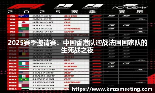 2025赛季邀请赛：中国香港队迎战法国国家队的生死战之夜